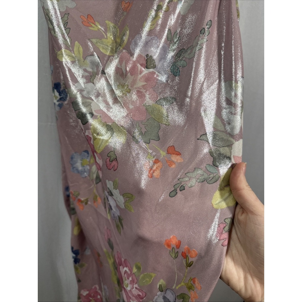 NEW $225 House of CB [ Small ] V Neck ARIA Mauve Floral Maxi Slip Dress‎ #7097 - Picture 13 of 16